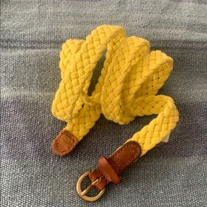 JCrew braided yellow belt